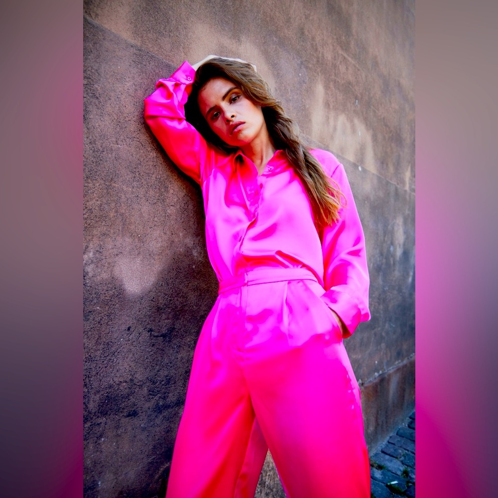 Vogue Vibes Fuchsia Silk Style Set